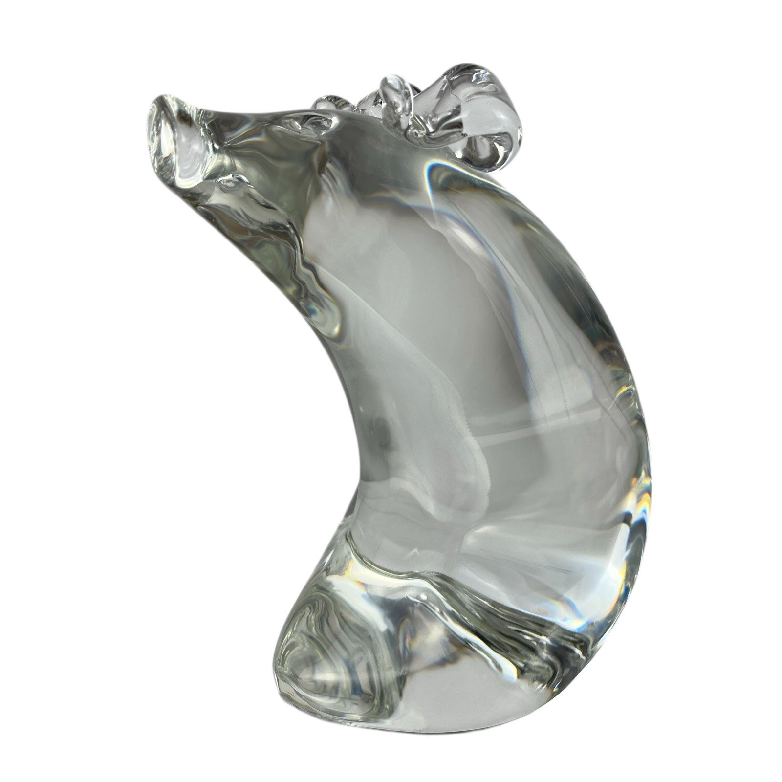 Steuben Glass Pig By Lloyd Atkins Very Large Heavy Gorgeous!