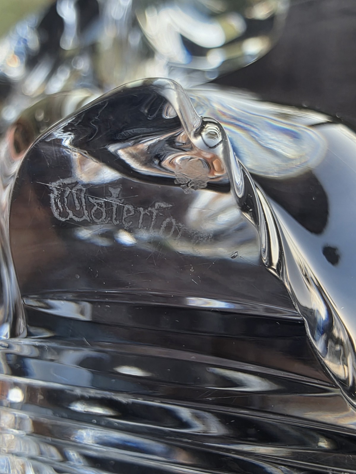 Set of 2 Vintage Waterford Crystal Reclining Panther Figurines – Signed