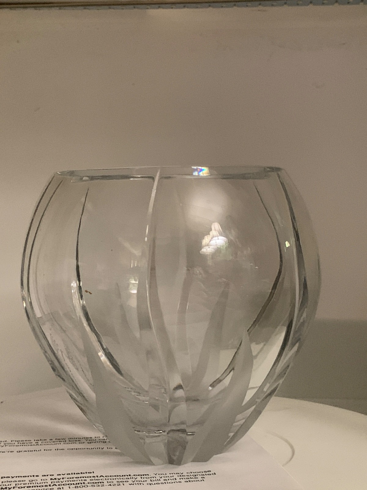 Mikasa ~Flame D’Amore~ 6″ Cut Crystal Flower Vase