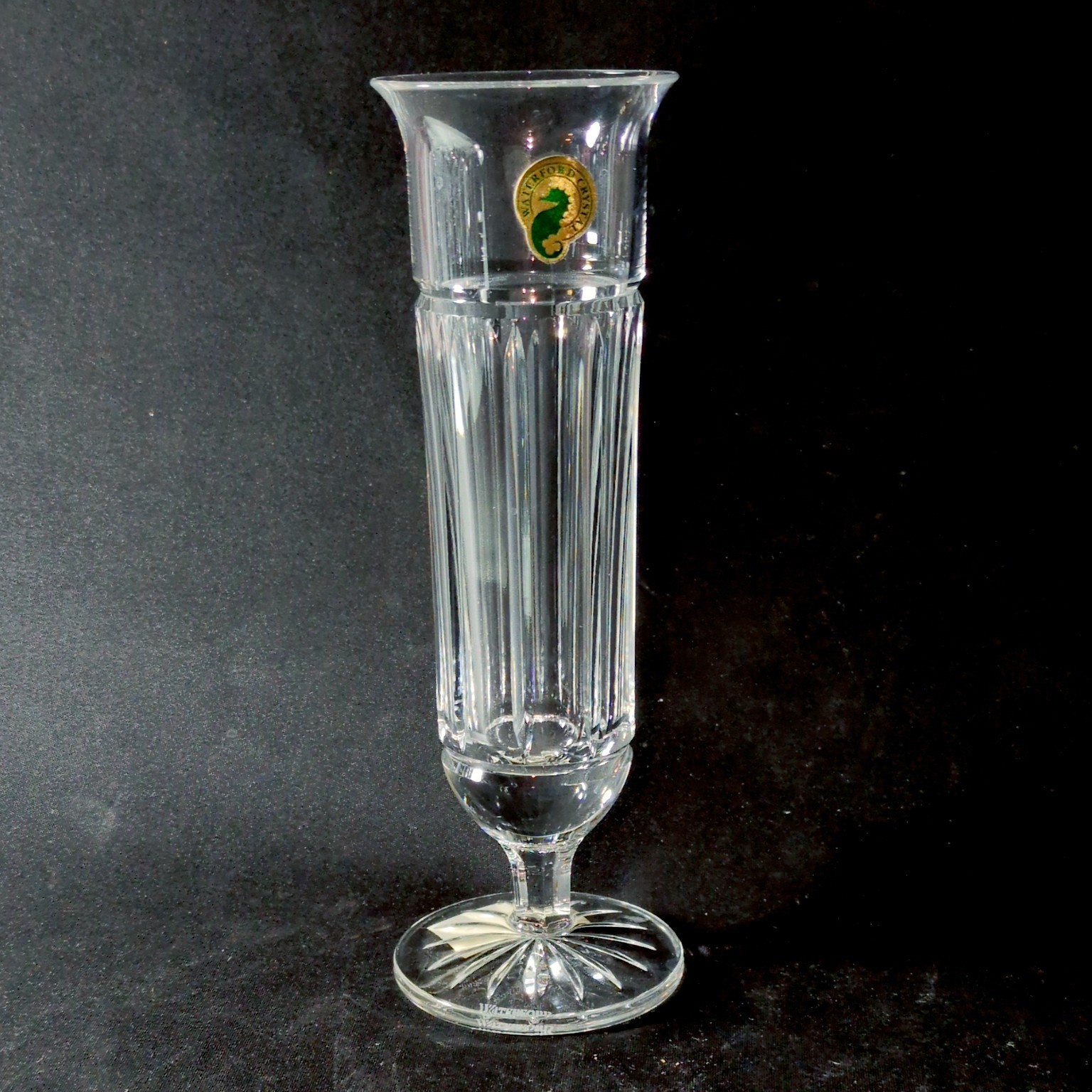 WATERFORD GRAFTON BOLTON BUD VASE, Cut Lead Crystal, 8 1/8″, NEW, IRLAND