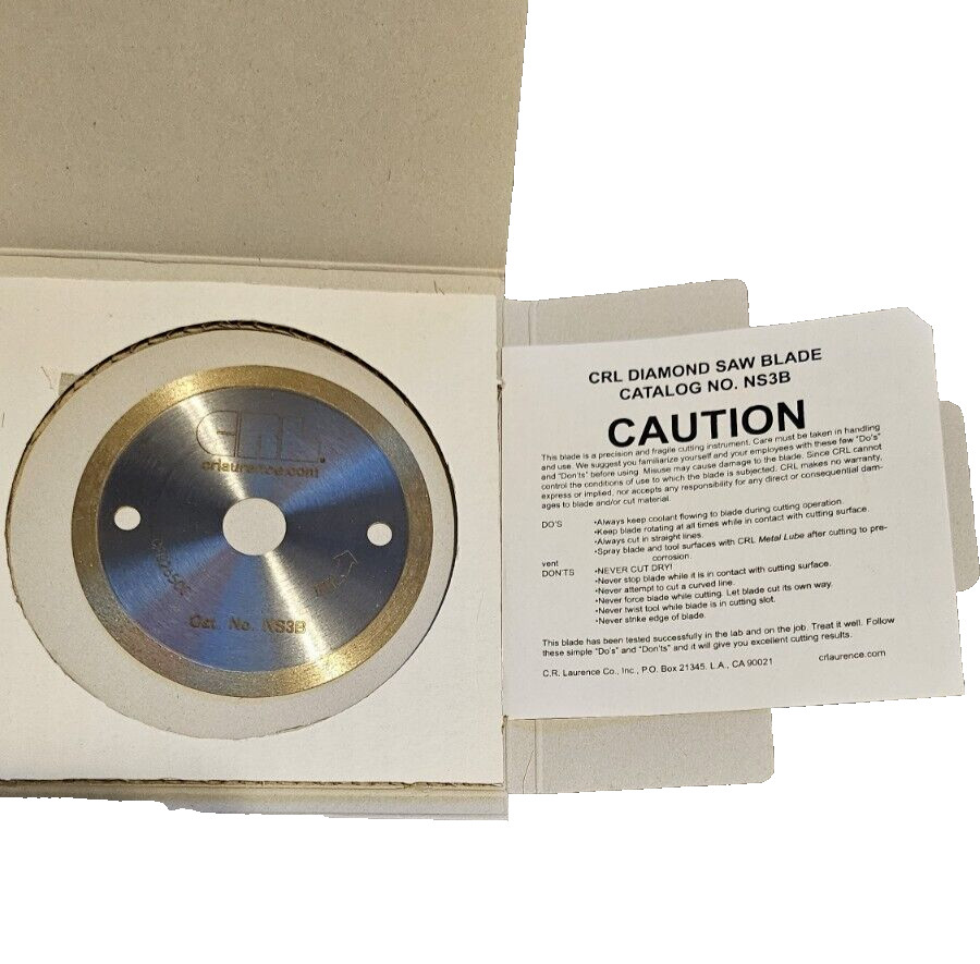 CRL 3-3/8″ Metal Bond Diamond Glass Cutting Blade 9/16″ Arbor – 100 Grit