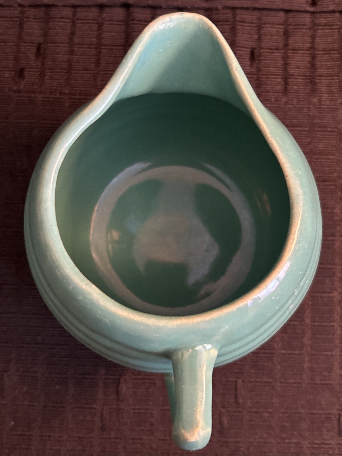 VINTAGE Bauer Pottery Ring Ware Jade Creamer