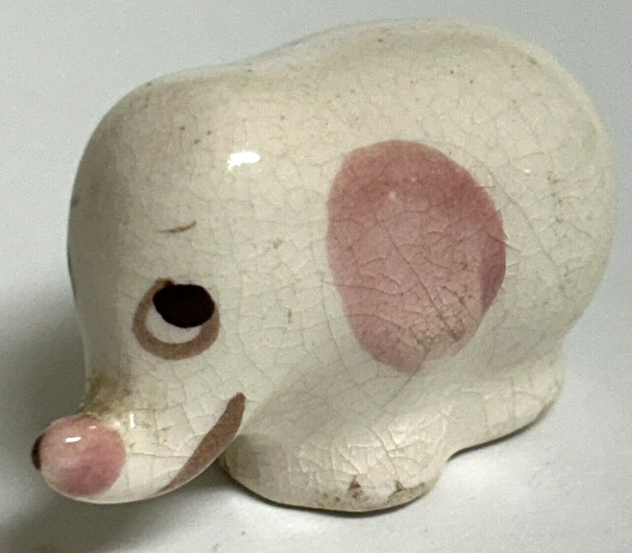 California Pottery Rio Hondo Elephant Mini Small Ceramic Figurine Vintage