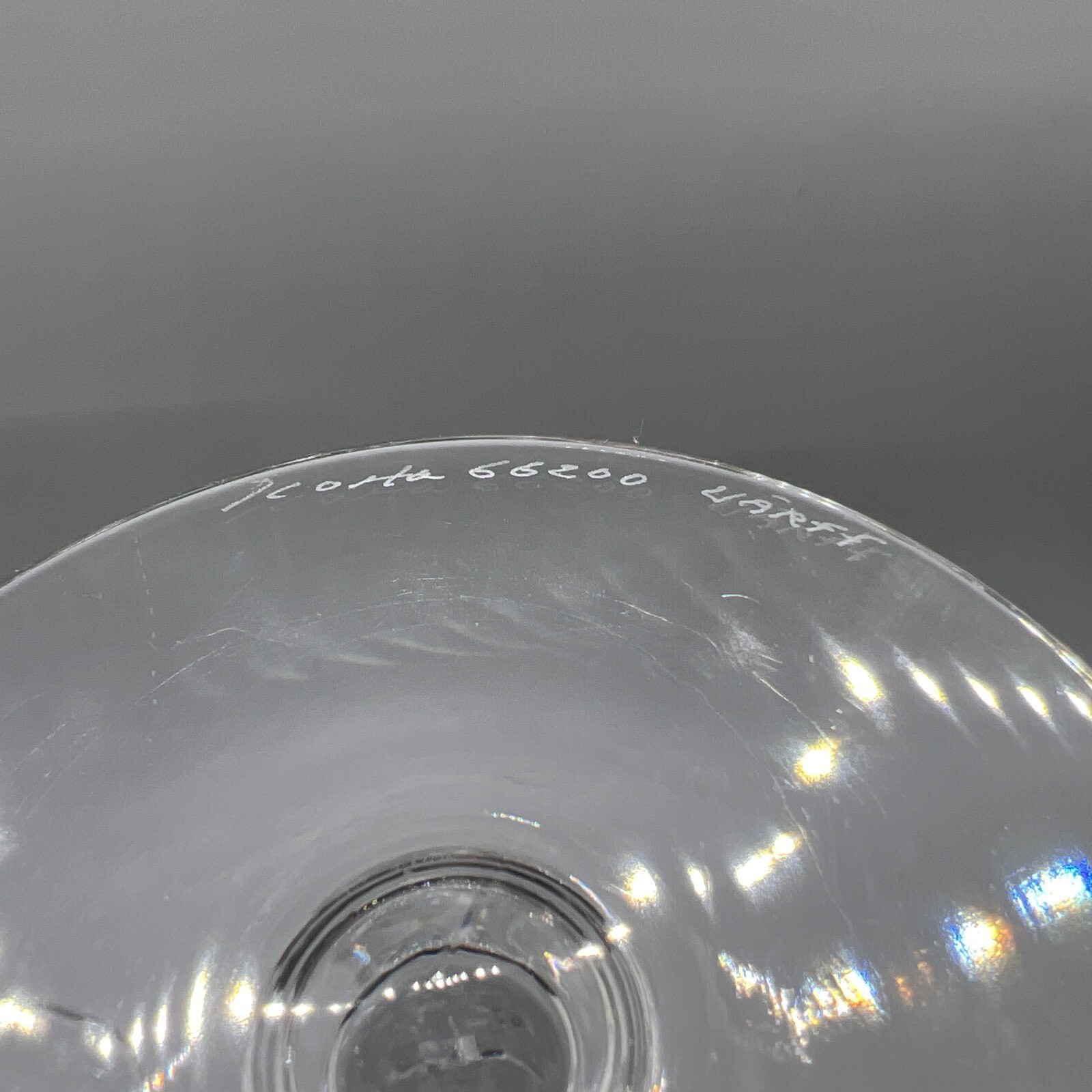 Crystal Candle Stick Kosta Boda Signed Holders Goran Warff Pillar Mcma 7” 66200