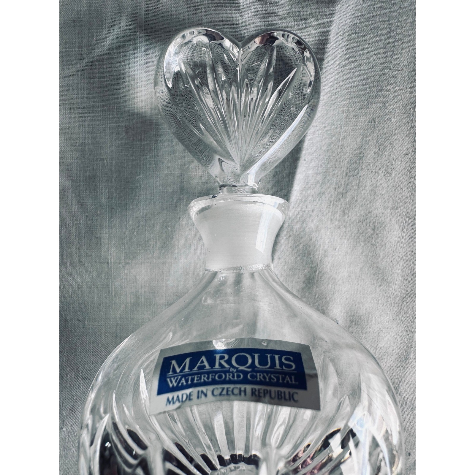 Marquis by Waterford Crystal Heart Stopper Perfume Bottle Made in Czech Republic