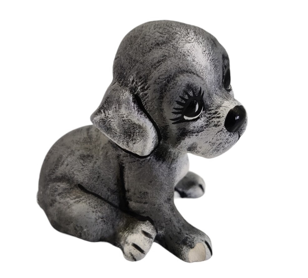 Studio Art Pottery Ceramic Puppy Dog Small Figurine Signed