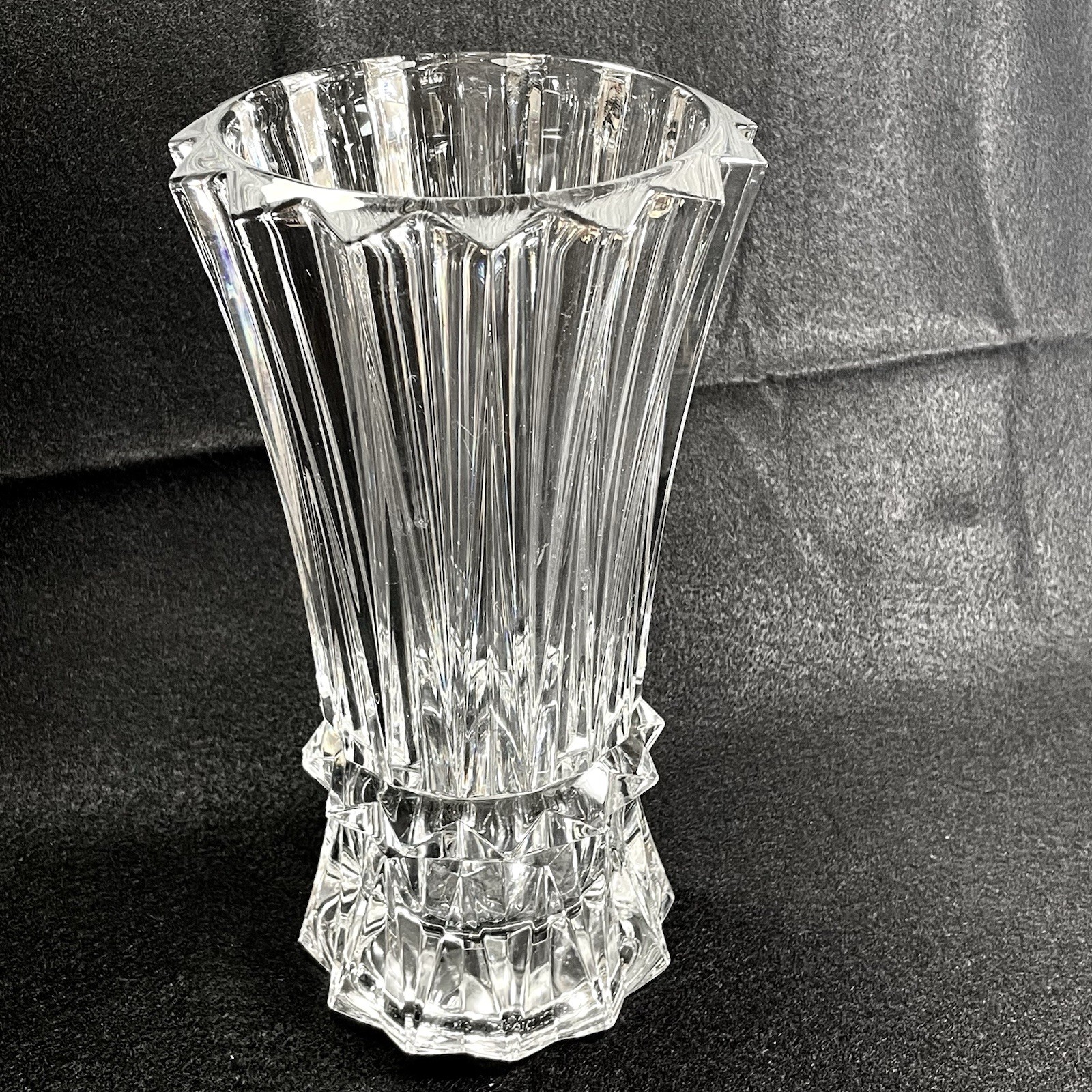 MIKASA RAINIER VASE Heavy Lead Crystal 1998 -2003 France Gorgeous Classy 10 3/4”