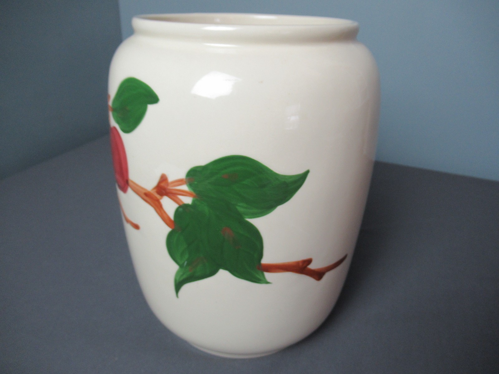 Franciscan Ware Vintage Large Jar Vase Utensil Holder – Apple – Calif USA c6 pp