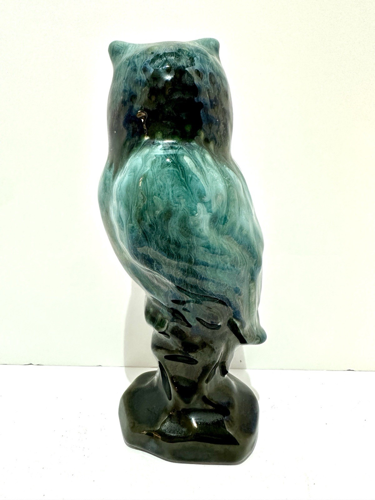 Mid Century Blue Mountain Pottery Perched Owl Figurine – Canada 7.25”