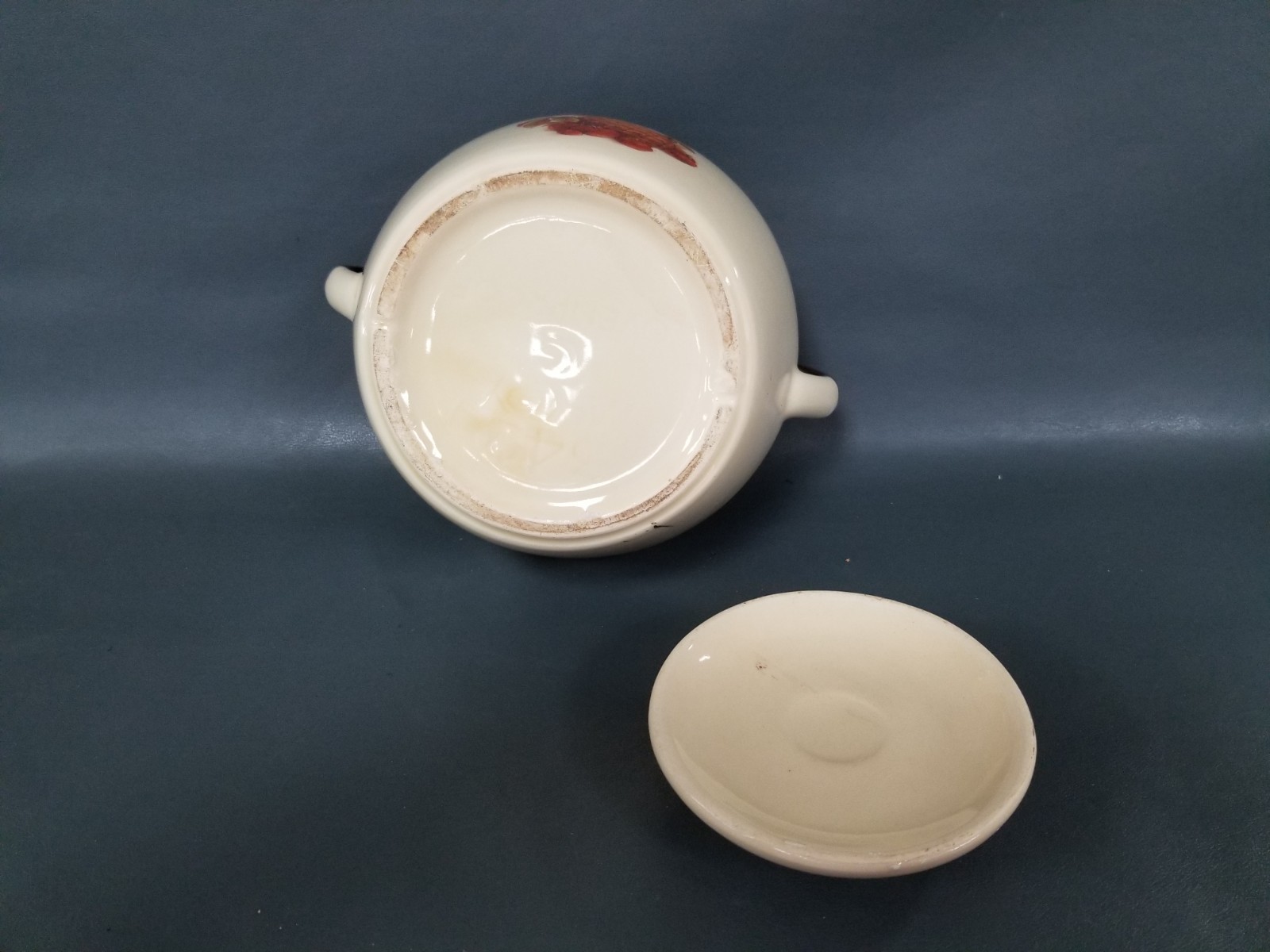 VTG McCoy #342 Brown / Cream Glazed Stoneware Bean Pot w/ Lid Ovenproof USA