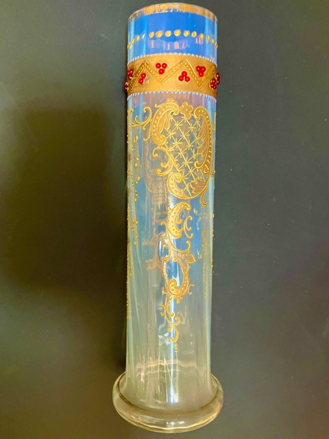 Rare Antique Bohemian Moser Style Art Glass Vase. Circa 1880’s