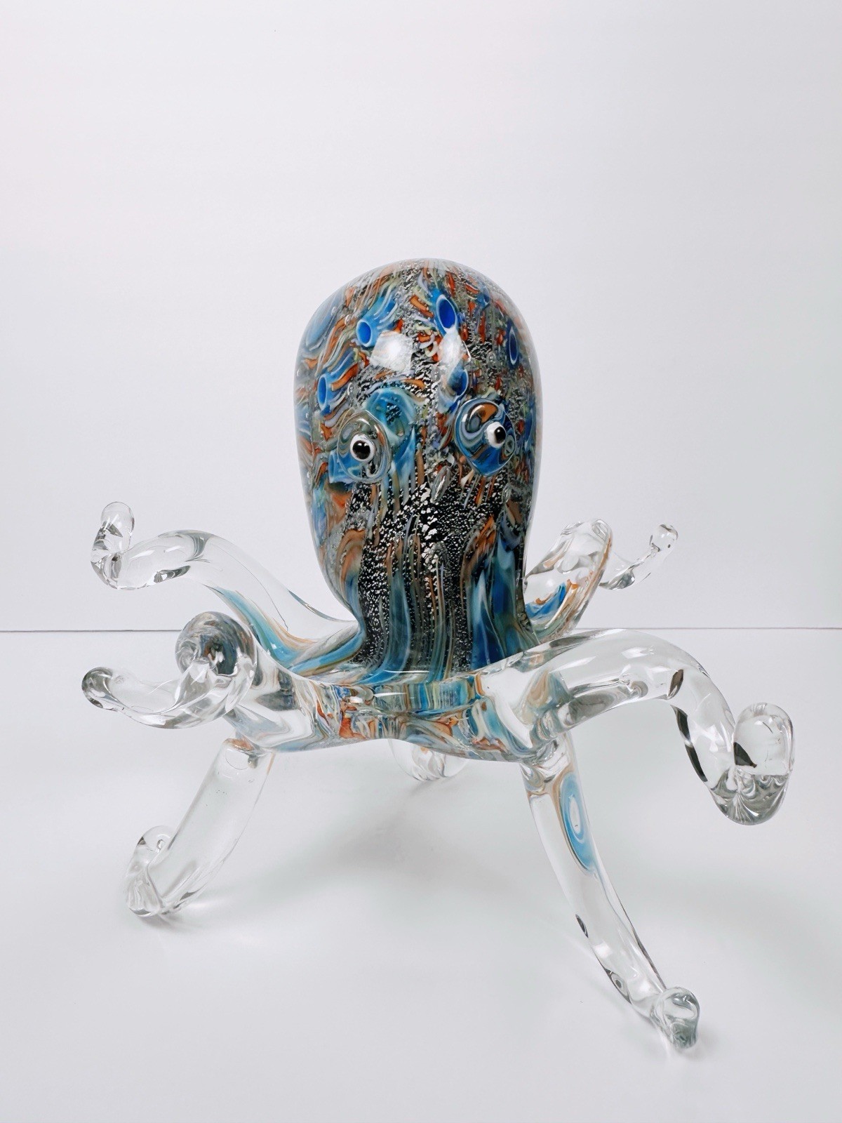 Handmade octopus blown glas