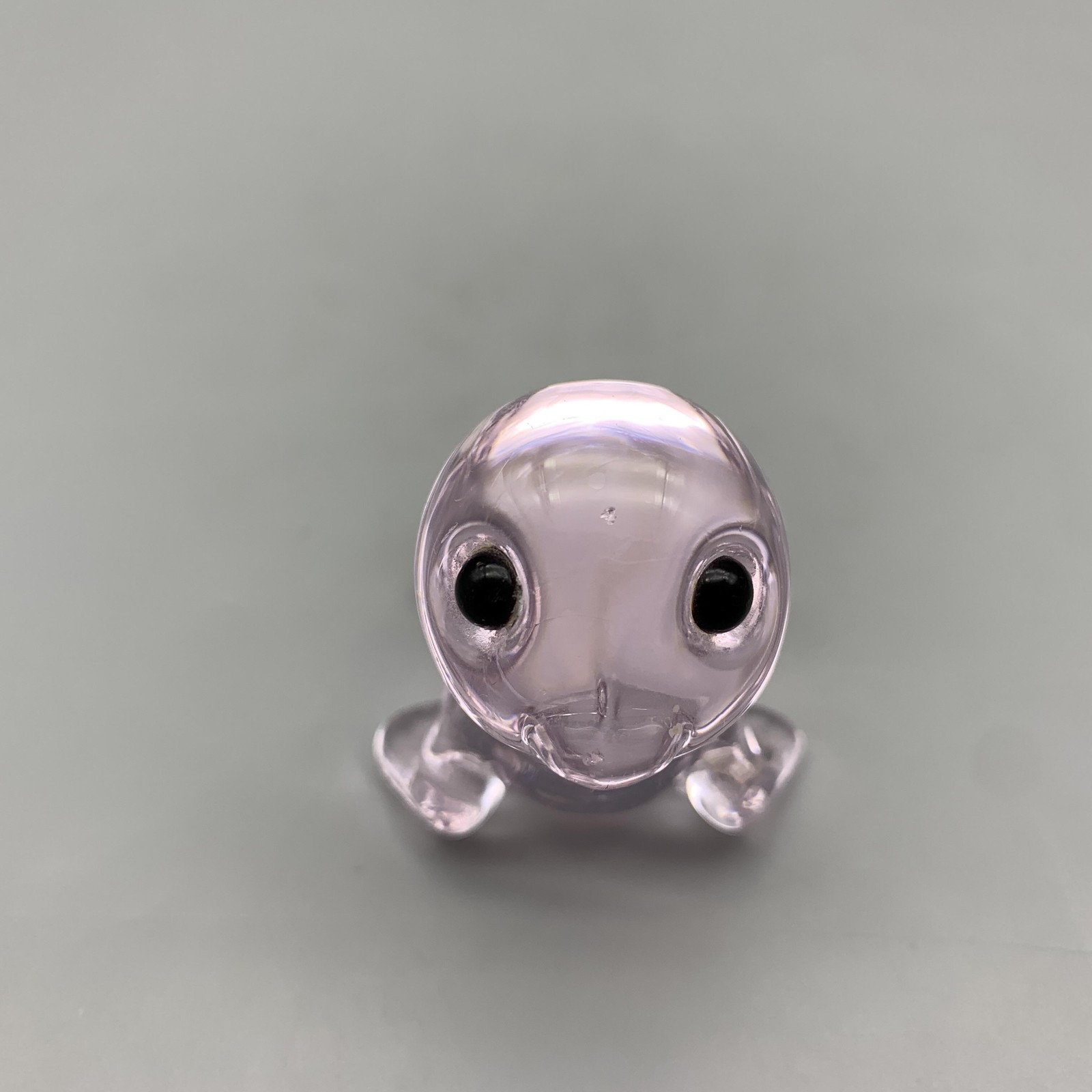 Vintage Oneida Pink Seal Figurine 24% Lead Crystal Art Glass Small Paperweight