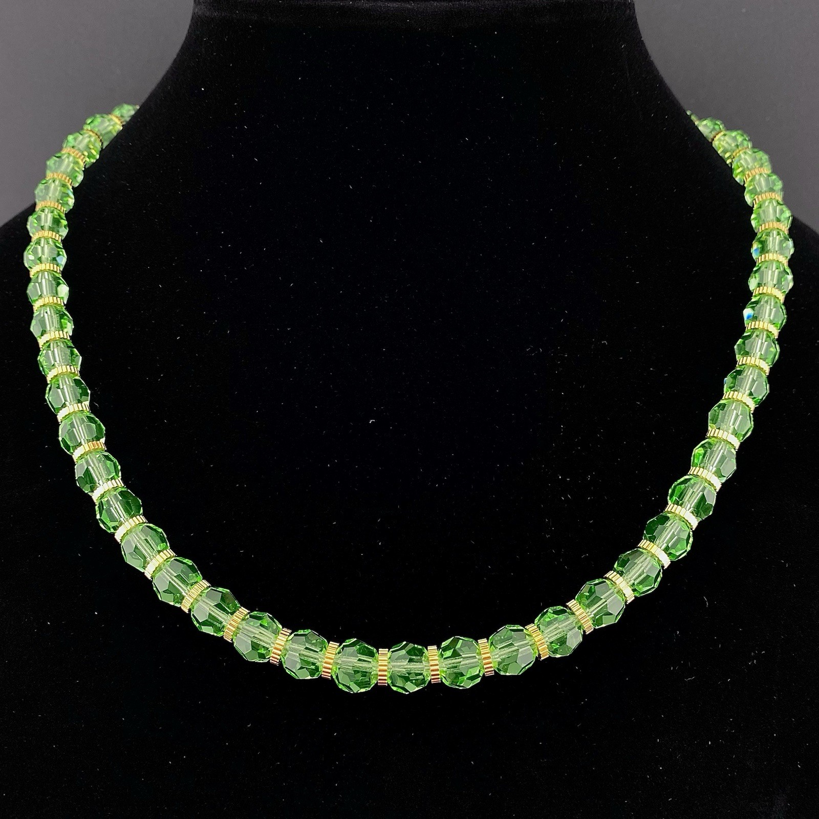 Uranium Crystal Necklace High End Luxury Green Glass Professionally Made In USA