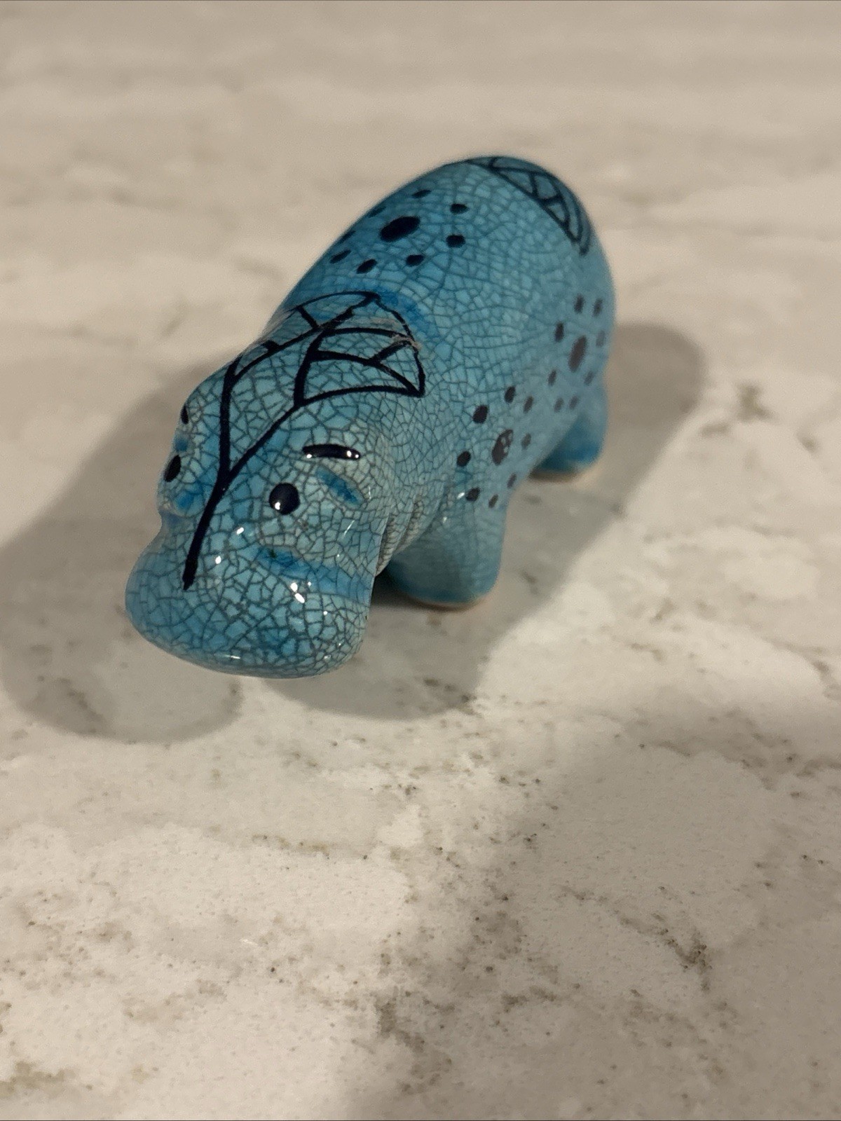 VTG Metropolitan Museum of Art Blue William The Hippo Egyptian Pottery Figurine