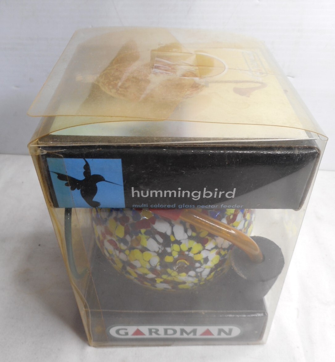 Gardman HUMMINGBIRD Multi Colored Glass Nectar Feeder 4″ x 4″ Hanging Ball – NEW