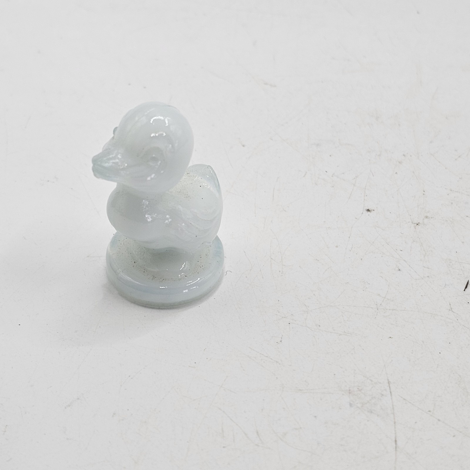 Boyds Miniature Debbie Duck Figurine Vintage Glass Shasta White