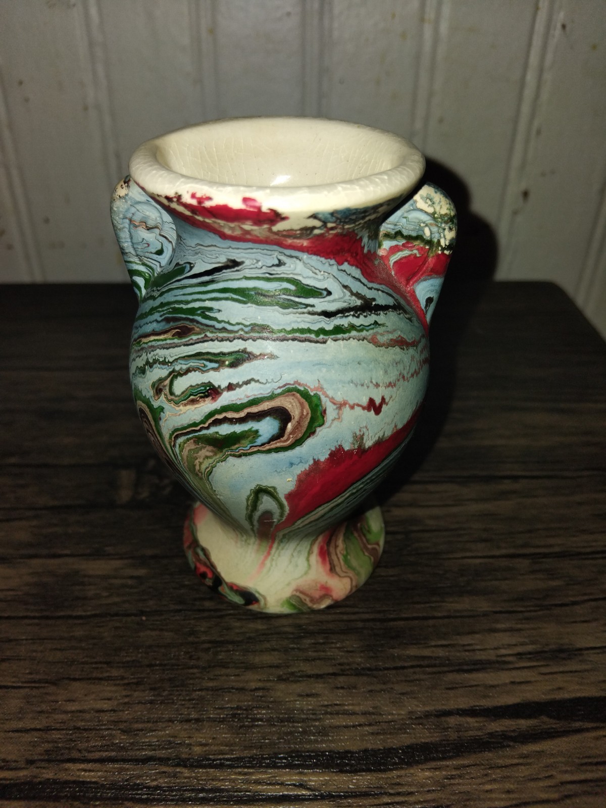 1930s Art Deco Morton Pottery “End Of The Day” Swirl Vase Set Of 7