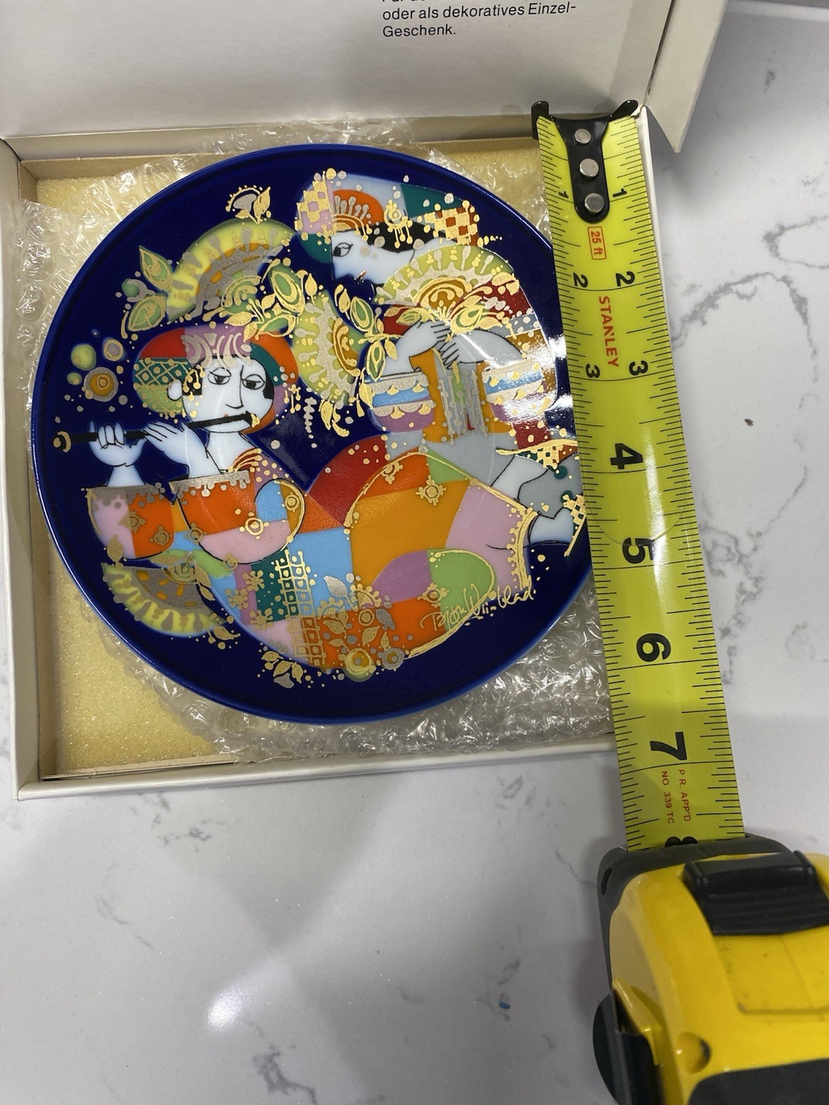 Rosenthal Studio-Line Orientalische Nachtmusik Collector Plate Porcelain Blue G…