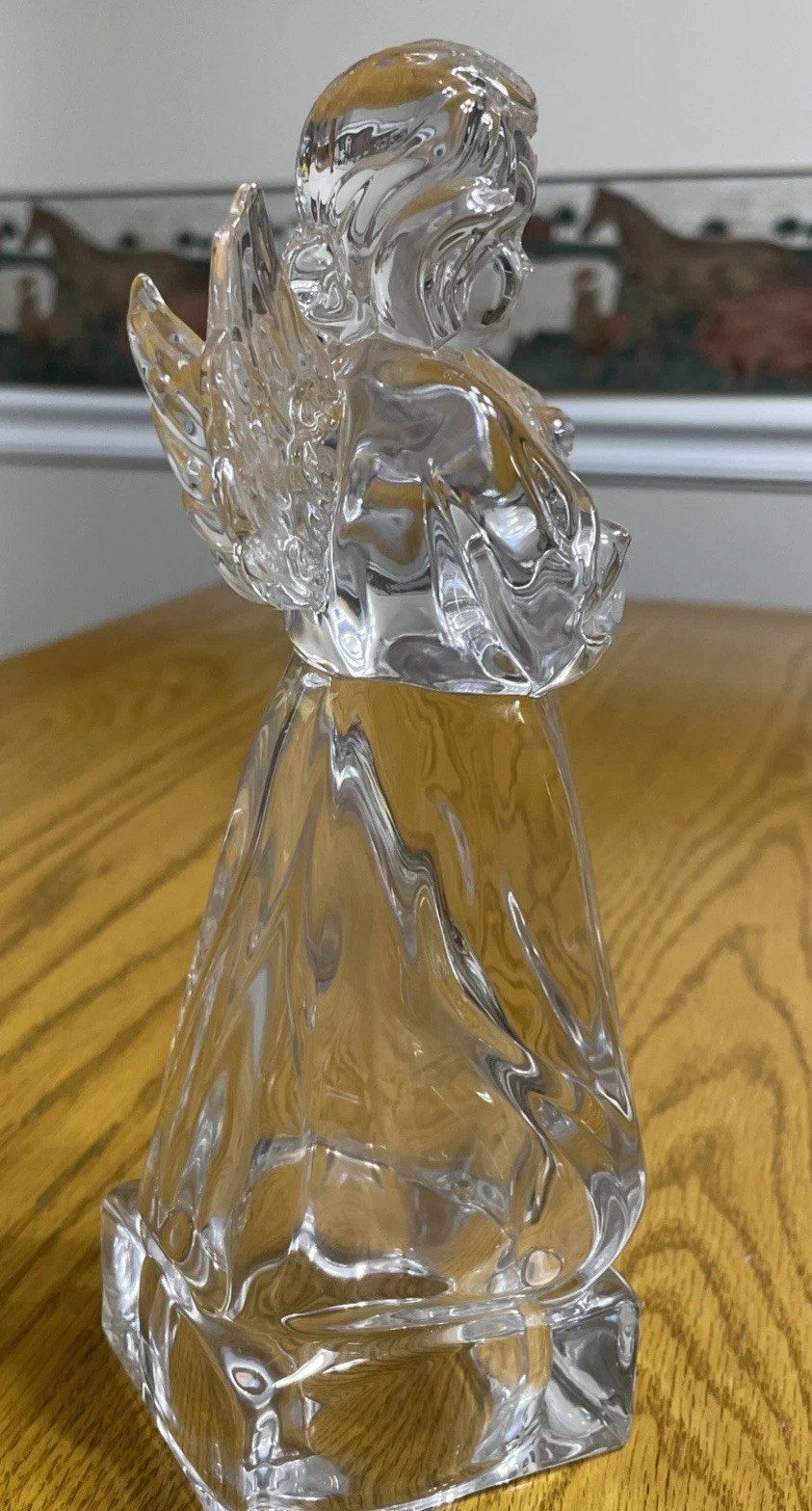 Mikasa Full Lead Clear Crystal Angel Playing Harp Herald Collection Germany 8 “