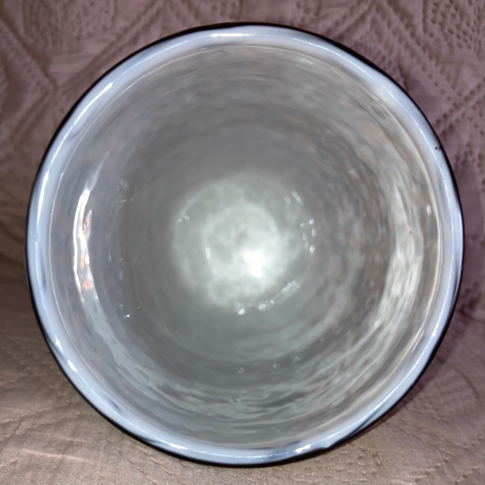 Brown Tortoise Shell Pattern Murano Glass Vase 9.5 Inches