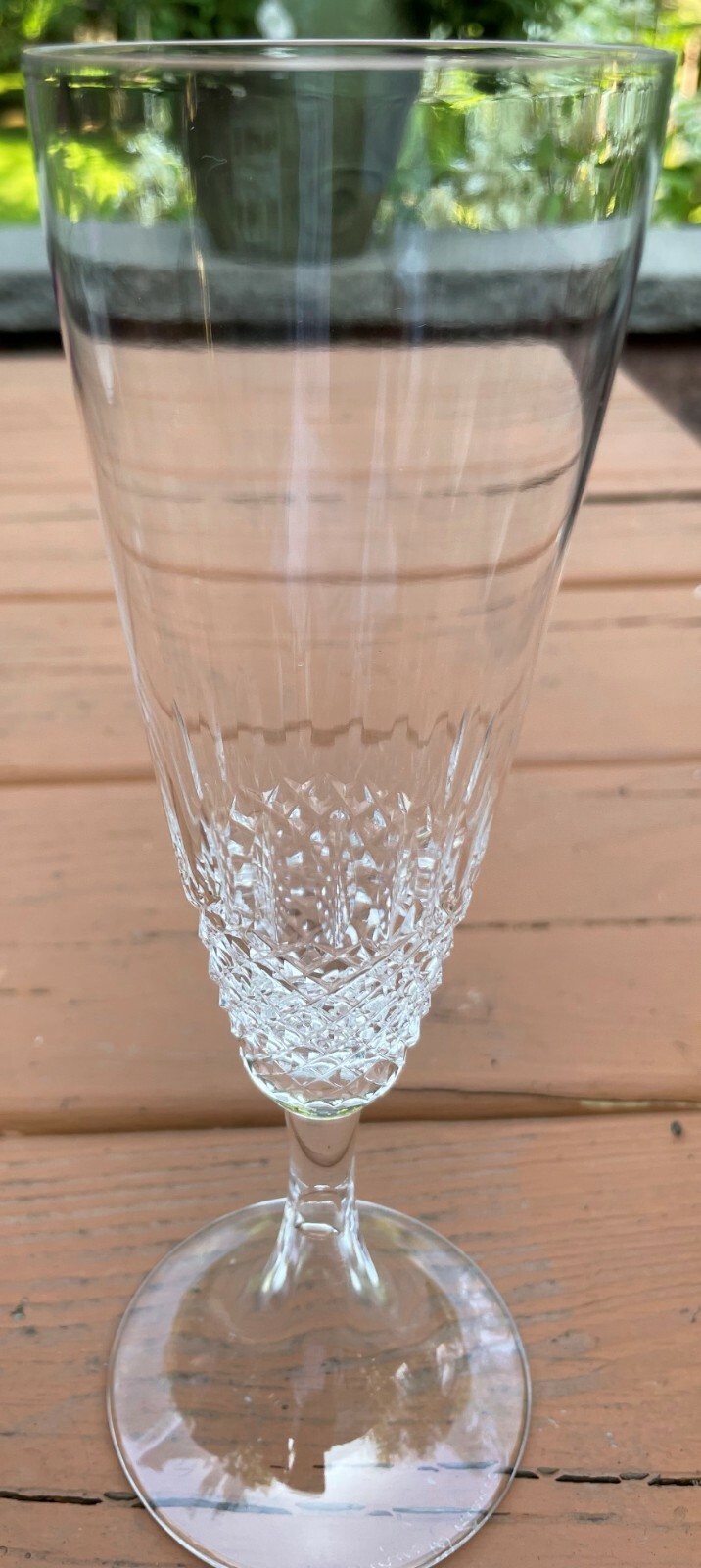 LALIQUE CRYSTAL CHINON CHAMPAGNE FLUTES