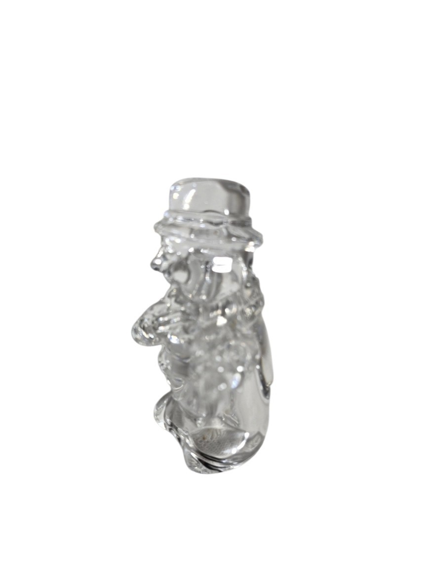 Mikasa Frosty’s Choir Snowman Playing the Mandolin Full Lead Crystal Figurine