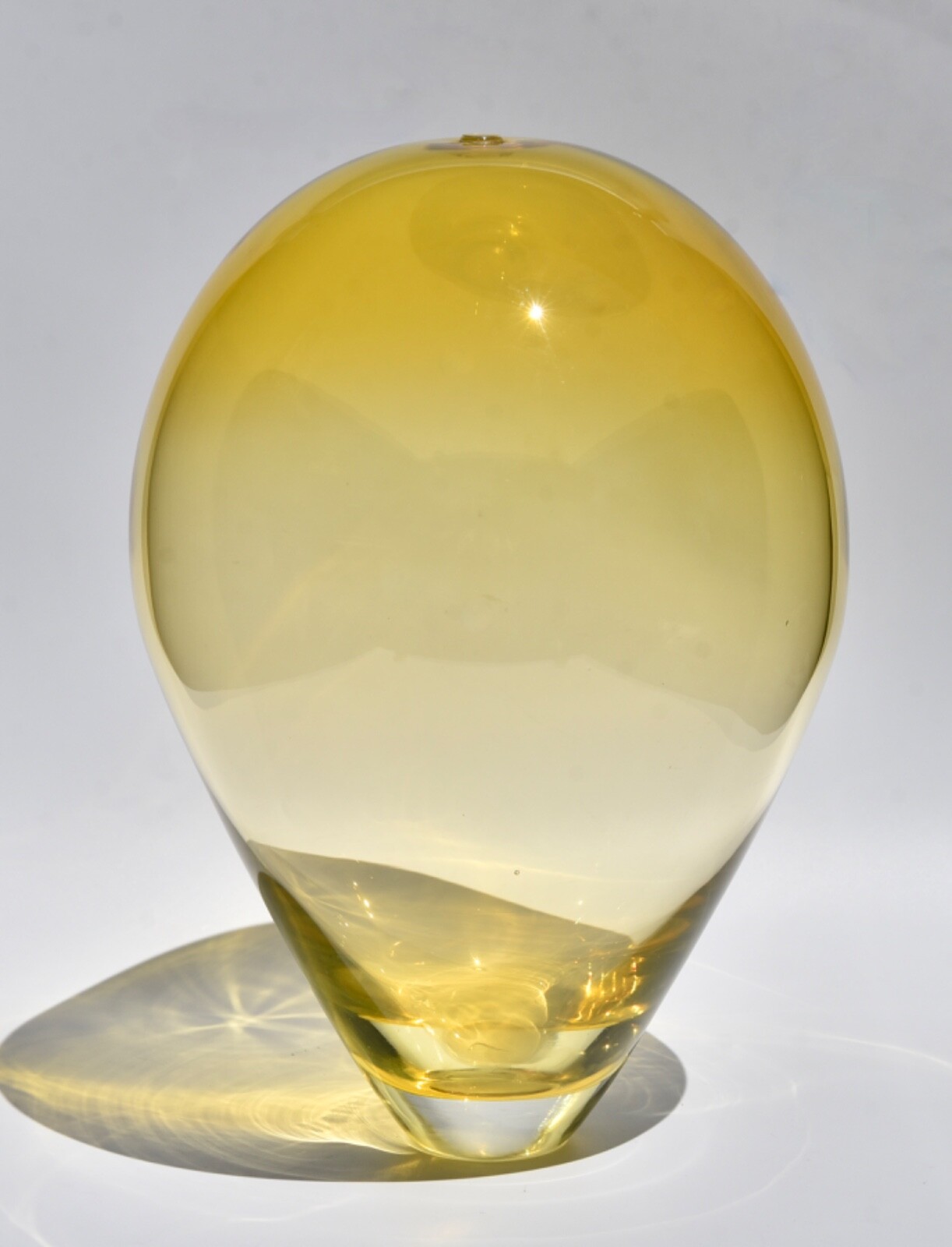 Large PHILIP STOKES Glass Sculpture – Light Bulb Shape – 33cm – Numbered 2 of 16