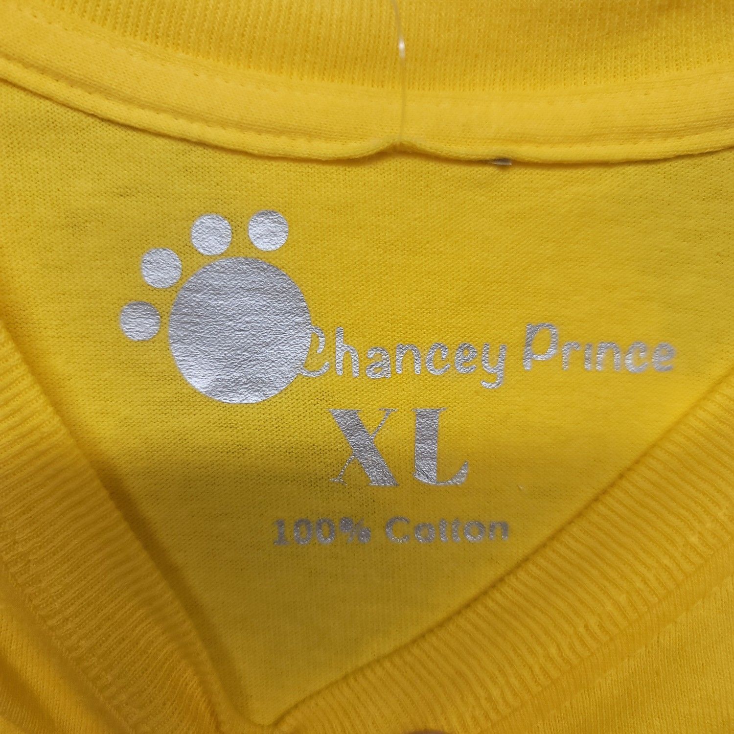 NWT Chancey Prince Womens Dog Mom Yellow Cotton Short Sleeve T Shirt XL