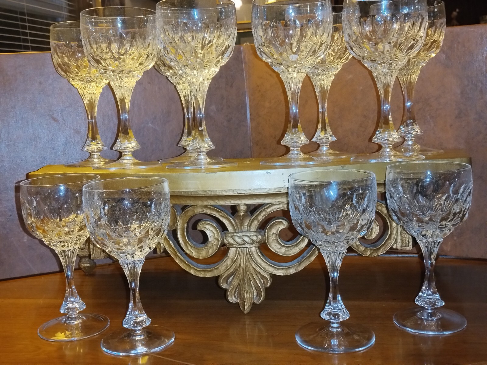 Mikasa Crystal EDINBURGH Water Goblets Stems 2-SETS/4 Mint Condition IN BOX
