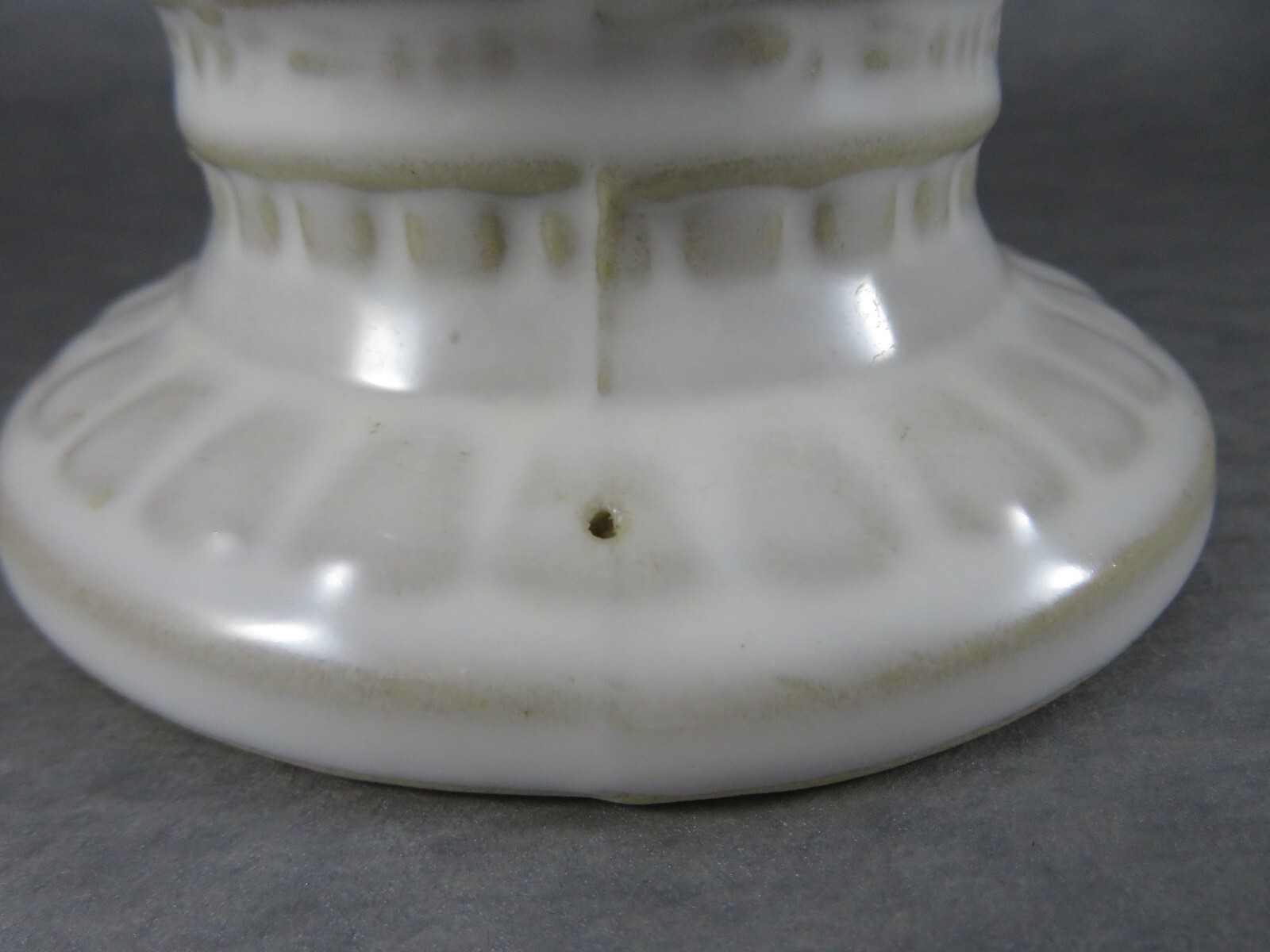 Ceramic Planter Pedestal Bowl Embossed Roman Figures 4.75 In High Vintage 1970s