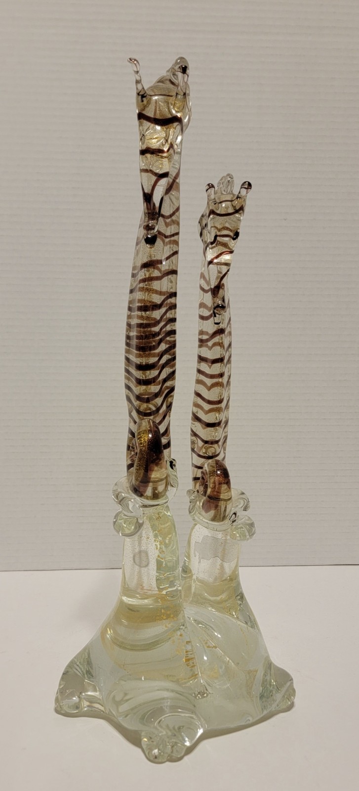 Vintage Barovier Toso MCM Pair of Venetian Glass Seahorses on Base Super Rare