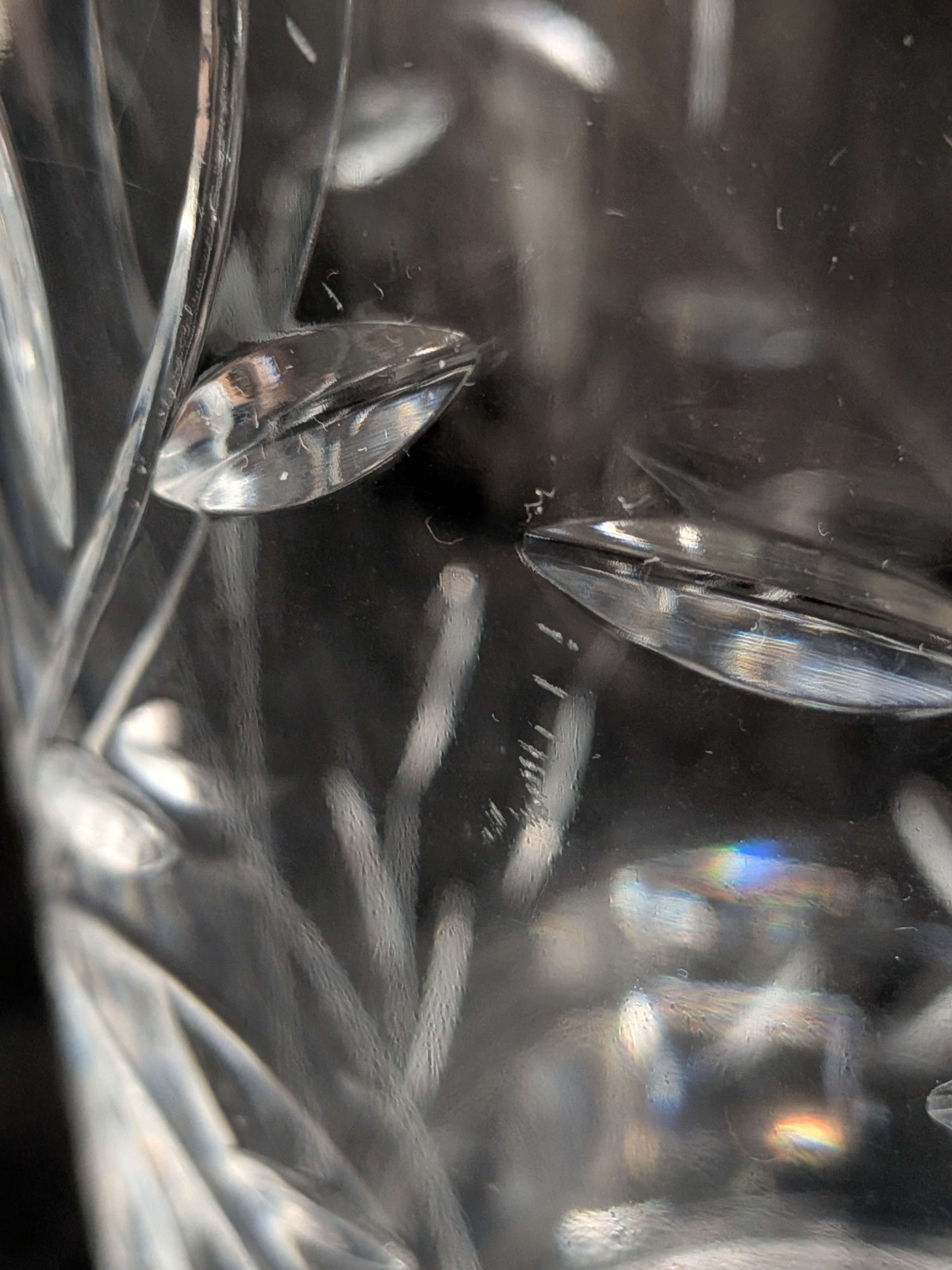 J.G. Durand Cristal d’Arques 24% Lead Crystal Vase Botanical Cut Glass 10″