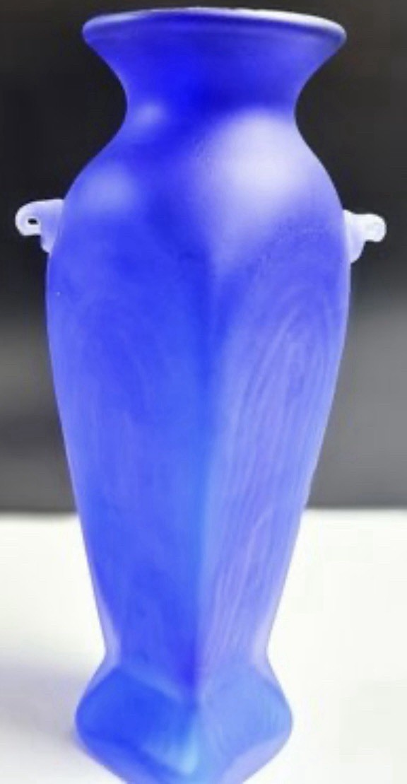 Newell Cobalt Blue Frosted Art Glass – Modern Studio Glass Barneys New York