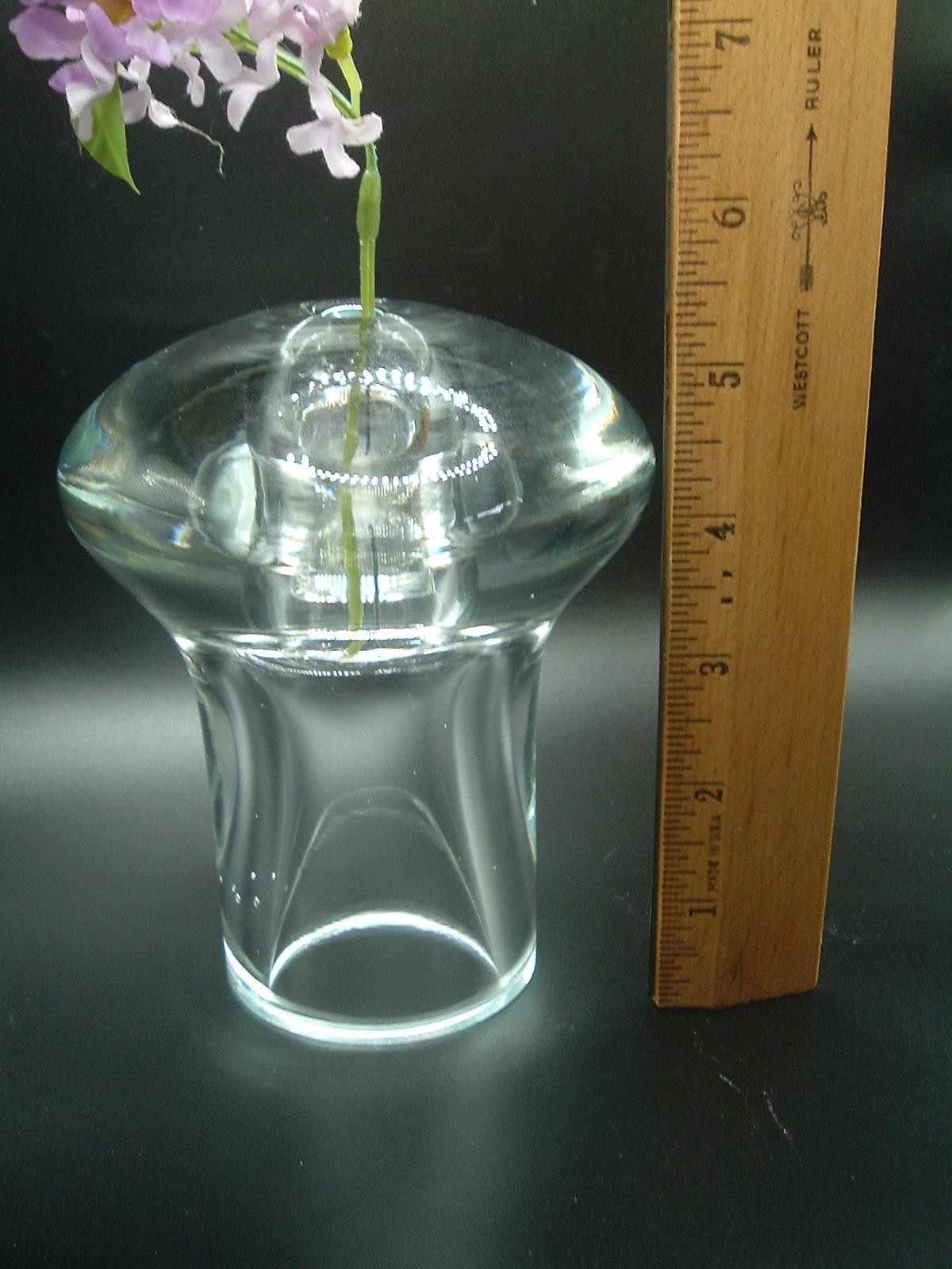 Mushroom UFO Alien Crystal HEAVY 2lb 8oz Art glass, bud vase, conversation piece