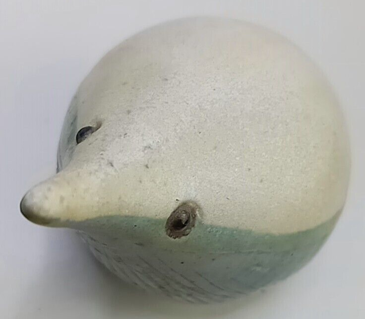 Unique Studio Art Pottery Hedgehog Ceramic Signed Figurine Adorable & Perfect!!!