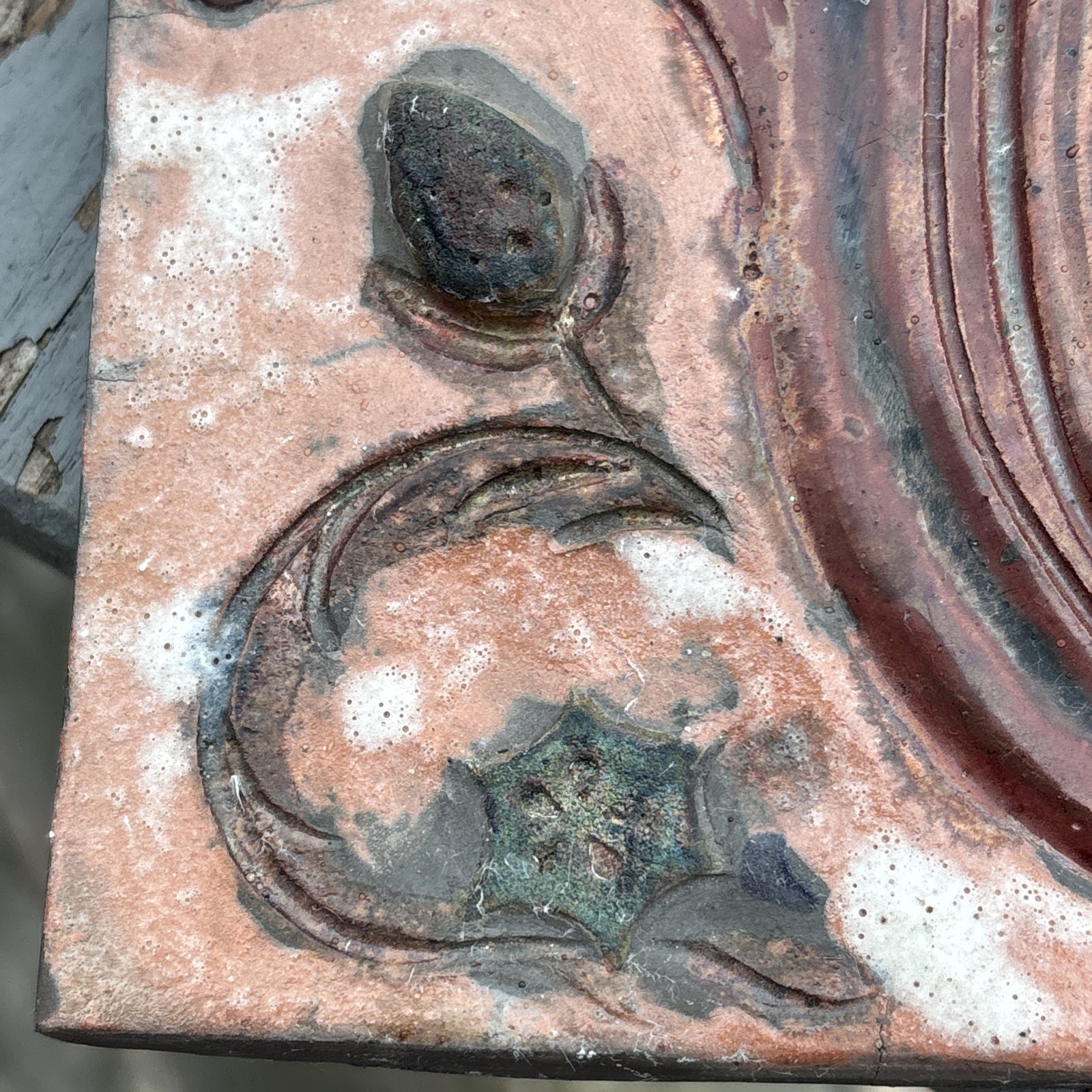 Studio Pottery Vintage Tile Artist Signed Gallery Wall Art 5×6