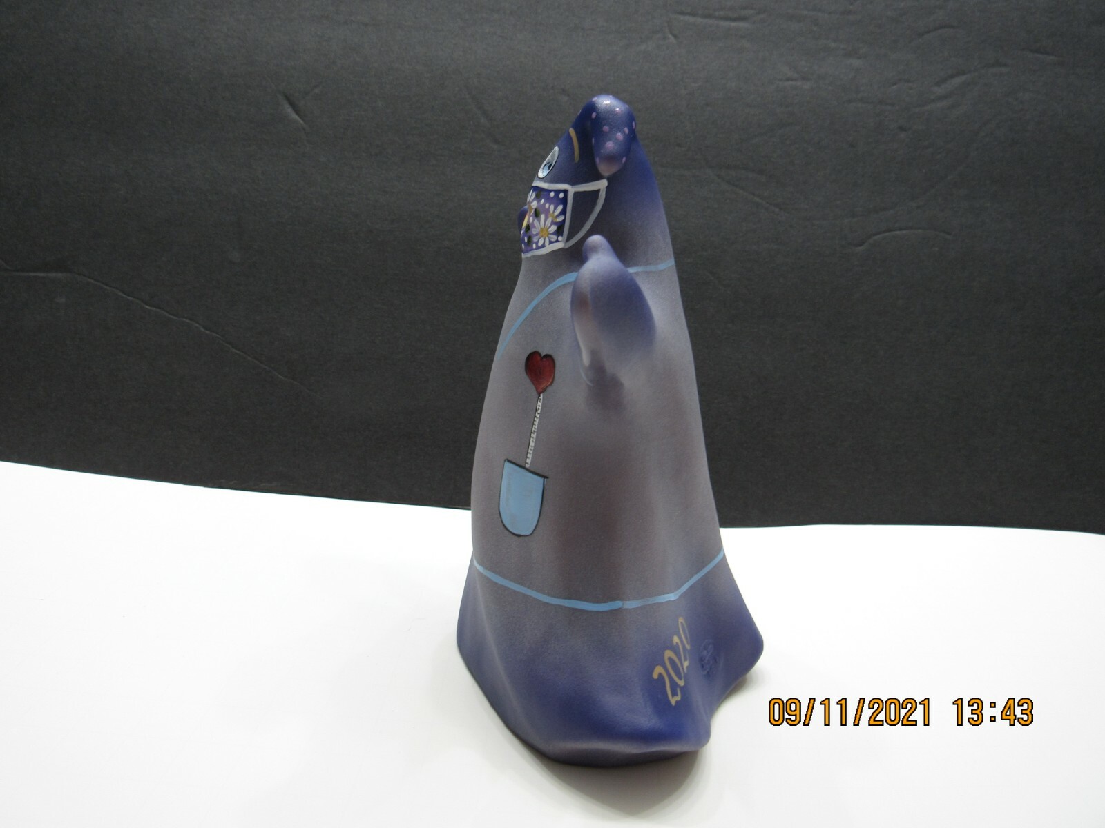 FENTON ART GLASS 2020 FGS “ONE DAY AT A TIME GHOST” FIGURINE LMT ED. #6/18