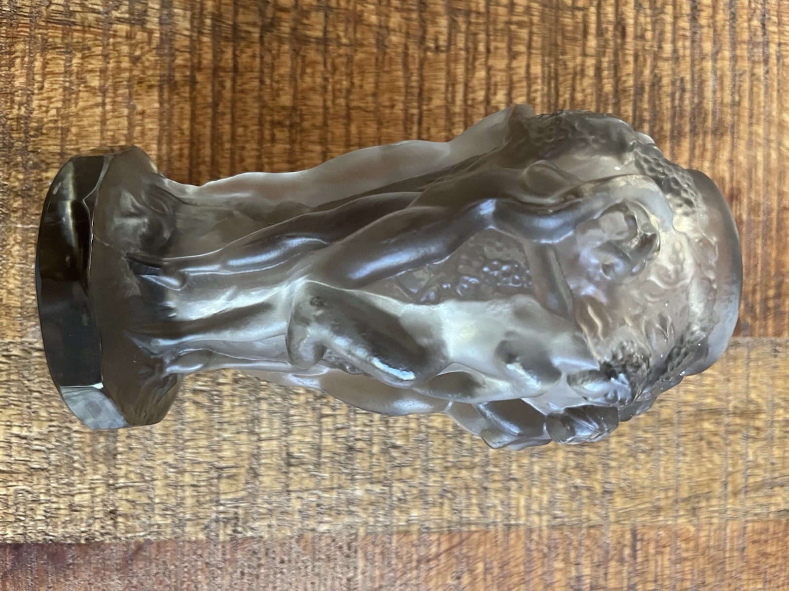 Vintage Rare Black Ash Color Version Desna Vintage Nude Nymphs Vase 5”