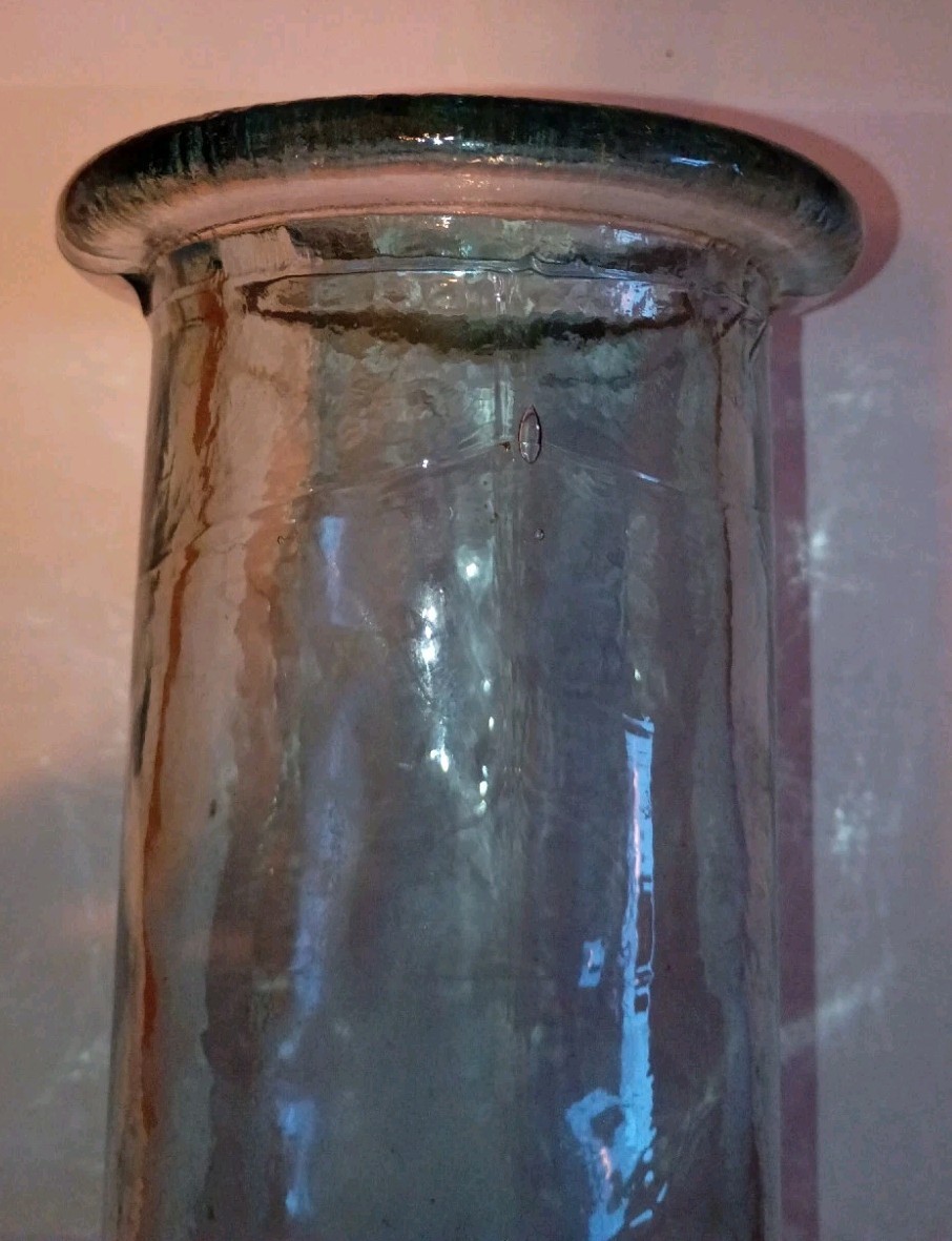 Vtg GRUPEXMA SPANISH Hand Blown 22-1/2″ Mid-Century Style Round Body Glass Vase