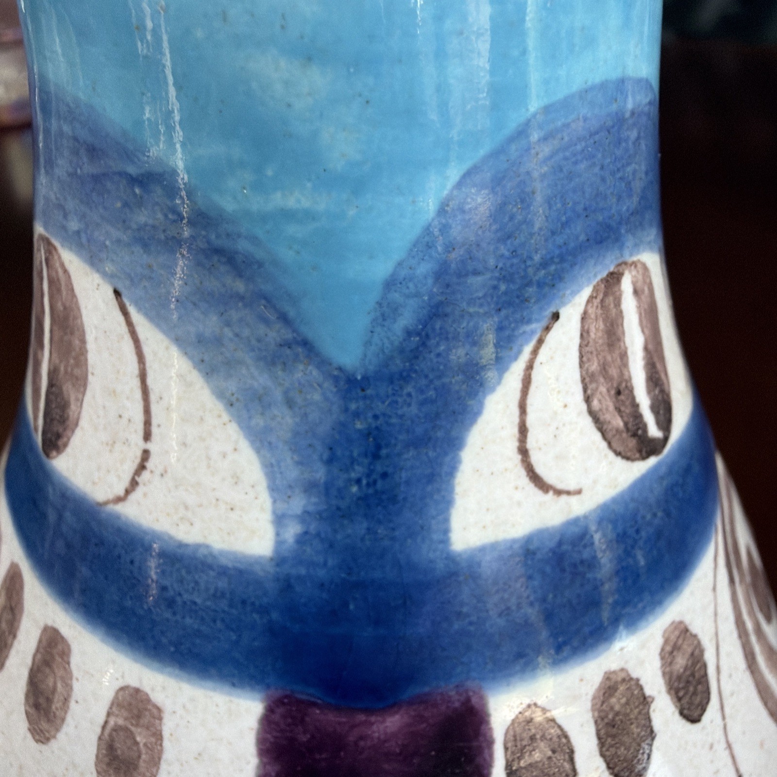 Rare Vintage Giovanni De Simone Signed “Cat Vase” Italian 9.75” Picasso Trained