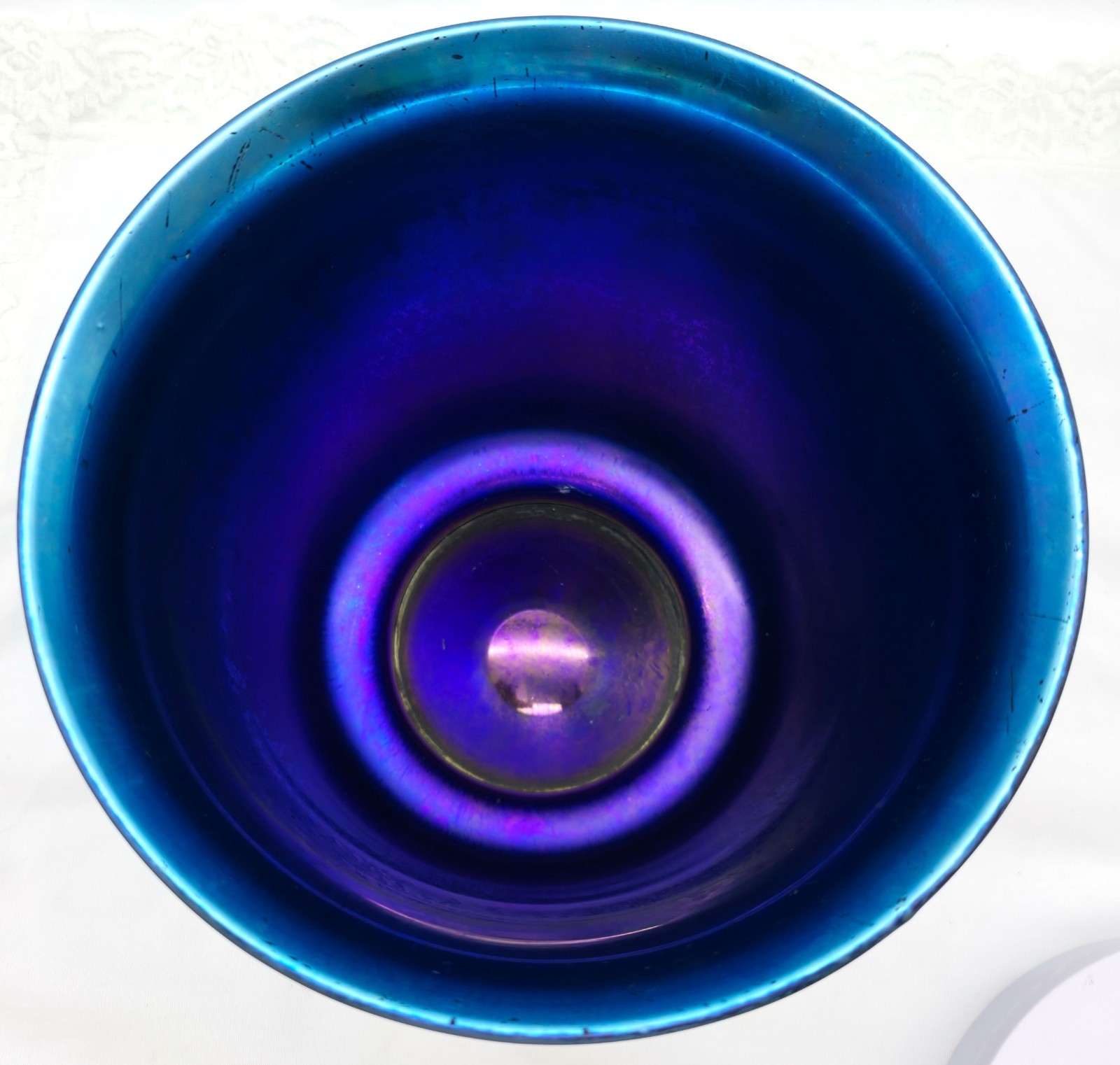 Carder Steuben Glass Blue Aurene Iridescent Vase 6030 Signed ~ Video