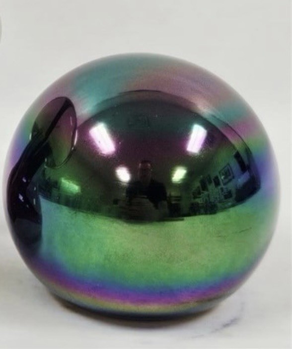 Vintage Gibson Marked Glass Paperweight Iridescent 1991 *STUNNING*