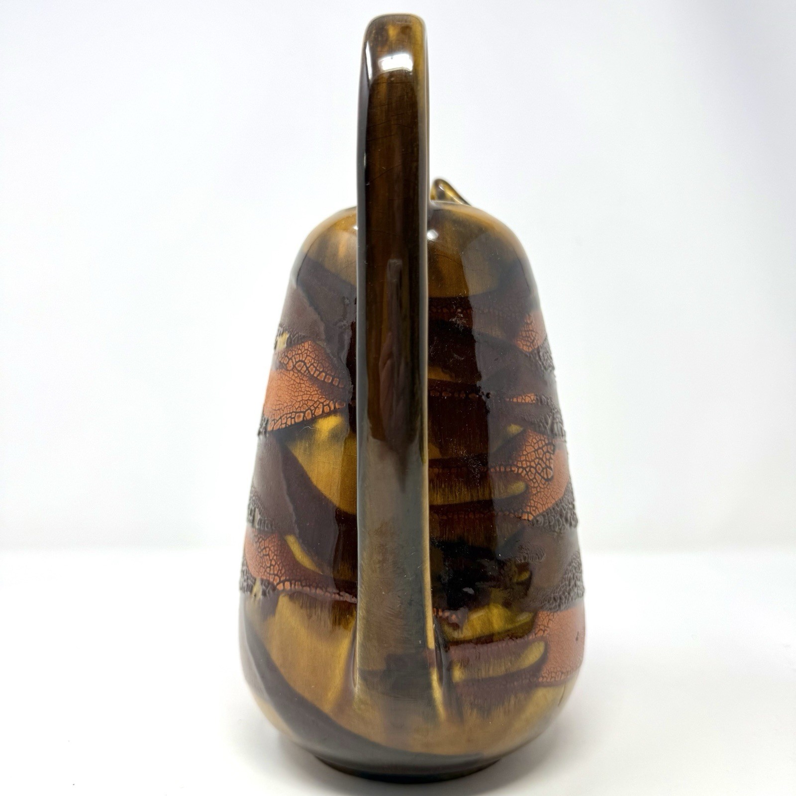 Vintage Royal Haeger Lava Glaze Pitcher Earth Wrap USA Mid Century Modern 8.75”