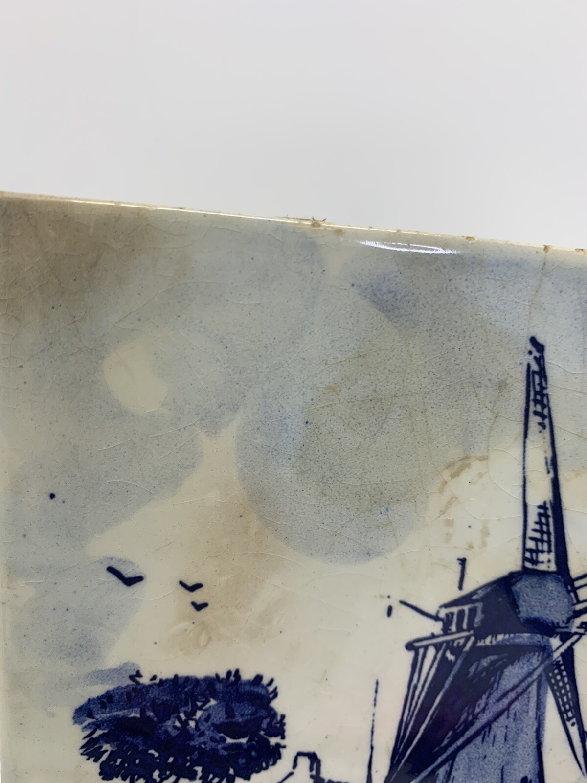 Vintage Delft Blue Holland Tile Marked On Back DP Delft READ INFO!!