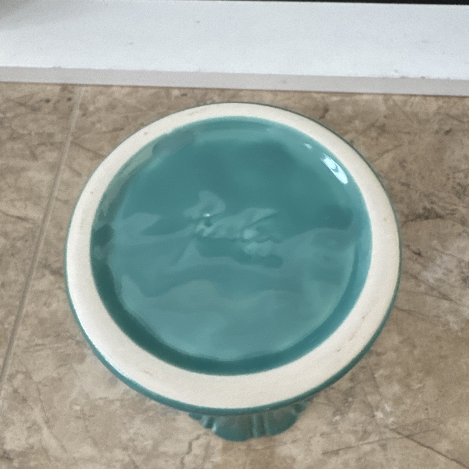 FIESTAWARE HOMER LAUGHLIN ART DECO FLARED FLUTED TURQUOISE ? VASE 9 3/4 TALL