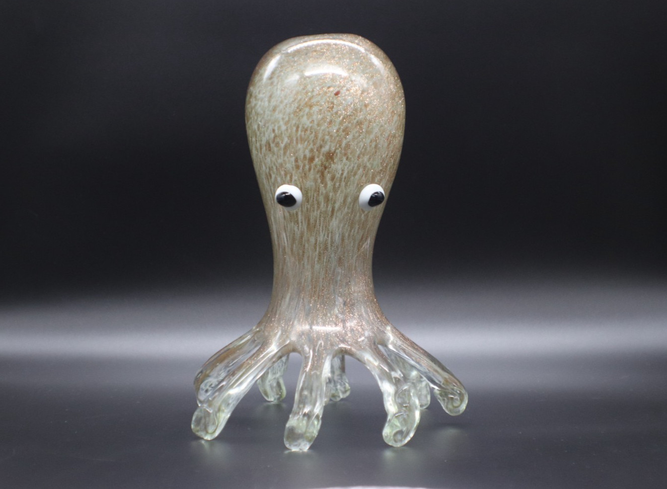Hand Blown Art Glass 9″ Octopus Paperweight Figurine Murano Style